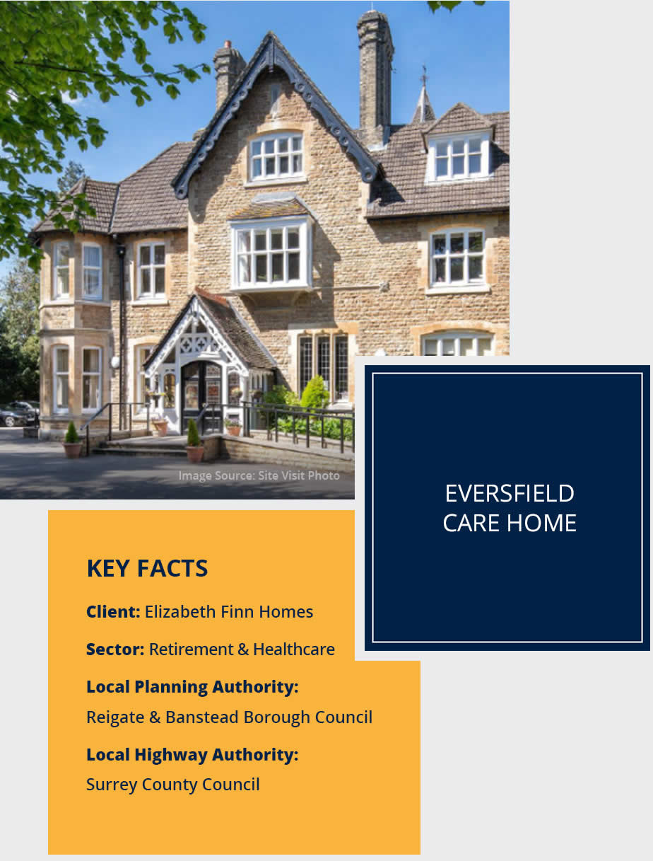 Project Key Facts - Eversfield Care Home | Evoke Transport