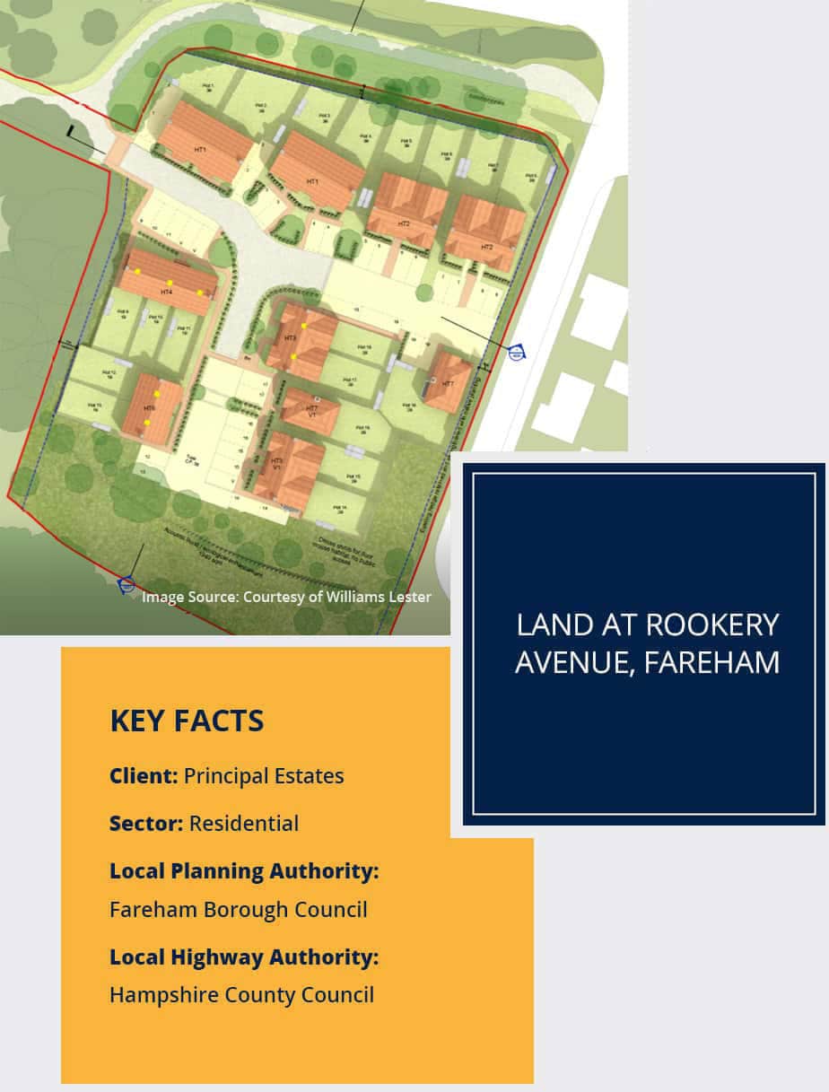 Project Key Facts - Land at Rookery Avenue, Fareham | Evoke Transport