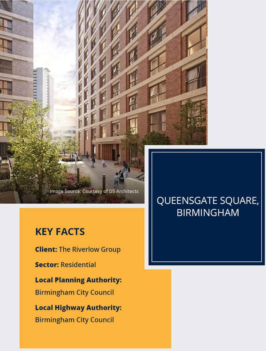 Project Key Facts - Queensgate Square, Birmingham | Evoke Transport