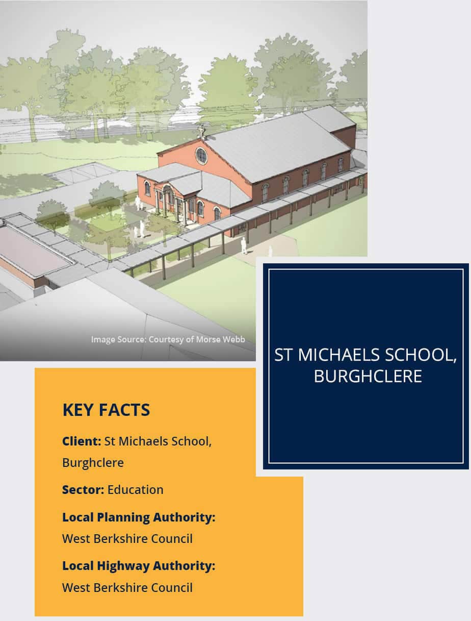 Project Key Facts - St Michaels School, Burghclere | Evoke Transport